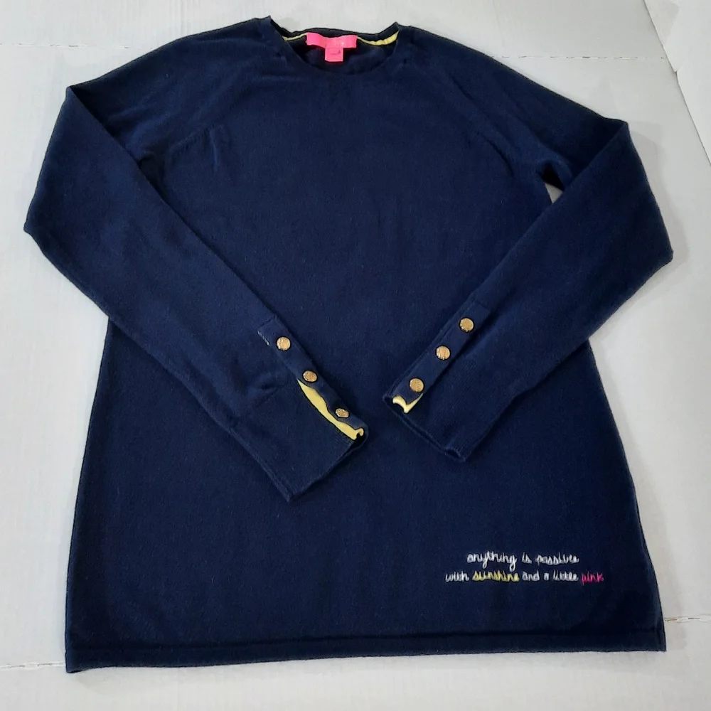 Lilly Pulitzer Dinah Crewneck Sweater in True Navy